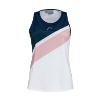 Camiseta Head Performance Estampado Blanco Rosa