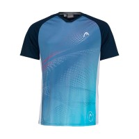 Head Play T-shirt Dark Blue Print Padel