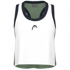 Camiseta Head Play Crop Top Blanco Verde Mujer Camiseta Head Play Crop Top Blanco Verde Mujer