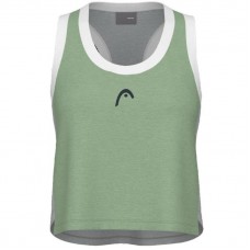 Camiseta Head Play Crop Top Verde Gris Mujer Camiseta Head Play Crop Top Verde Gris Mujer