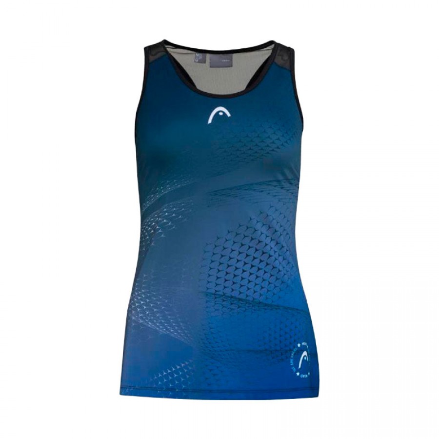 Camiseta Head Play Negro Print Padel Mujer