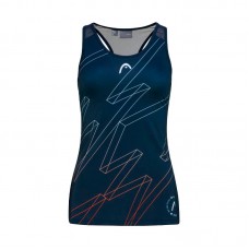 T-shirt Head Play Stampa Padel Blu Scuro Donna T-shirt Head Play Stampa Padel Blu Scuro Donna