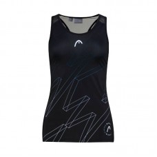 T-shirt Head Play Stampa Padel Nero Donna T-shirt Head Play Stampa Padel Nero Donna
