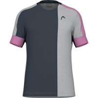 T-Shirt Head Play Tecnologia Rosa Cinzento