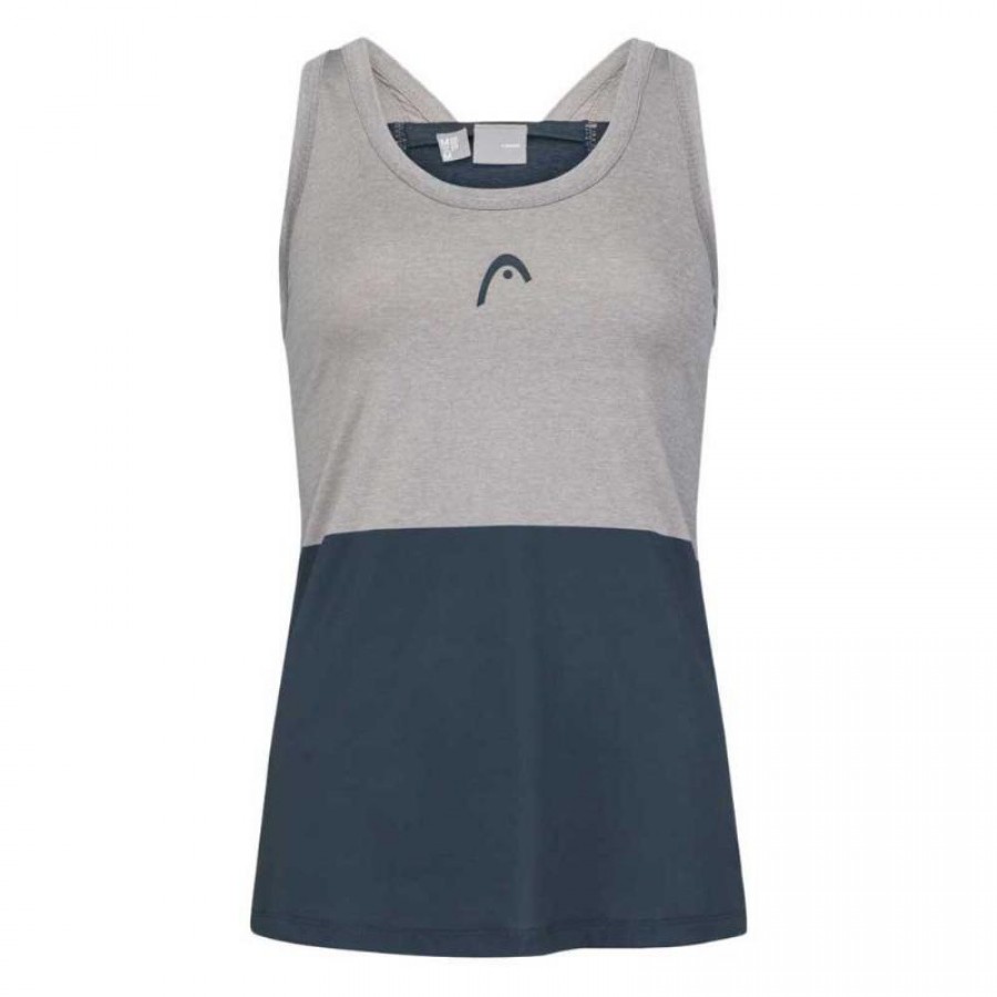 Head Tech Top Navy T-Shirt Grigio Donna