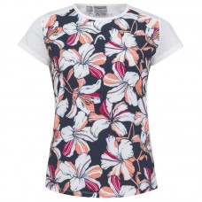 T-shirt donna bianca con stampa cravatta T-shirt donna bianca con stampa cravatta
