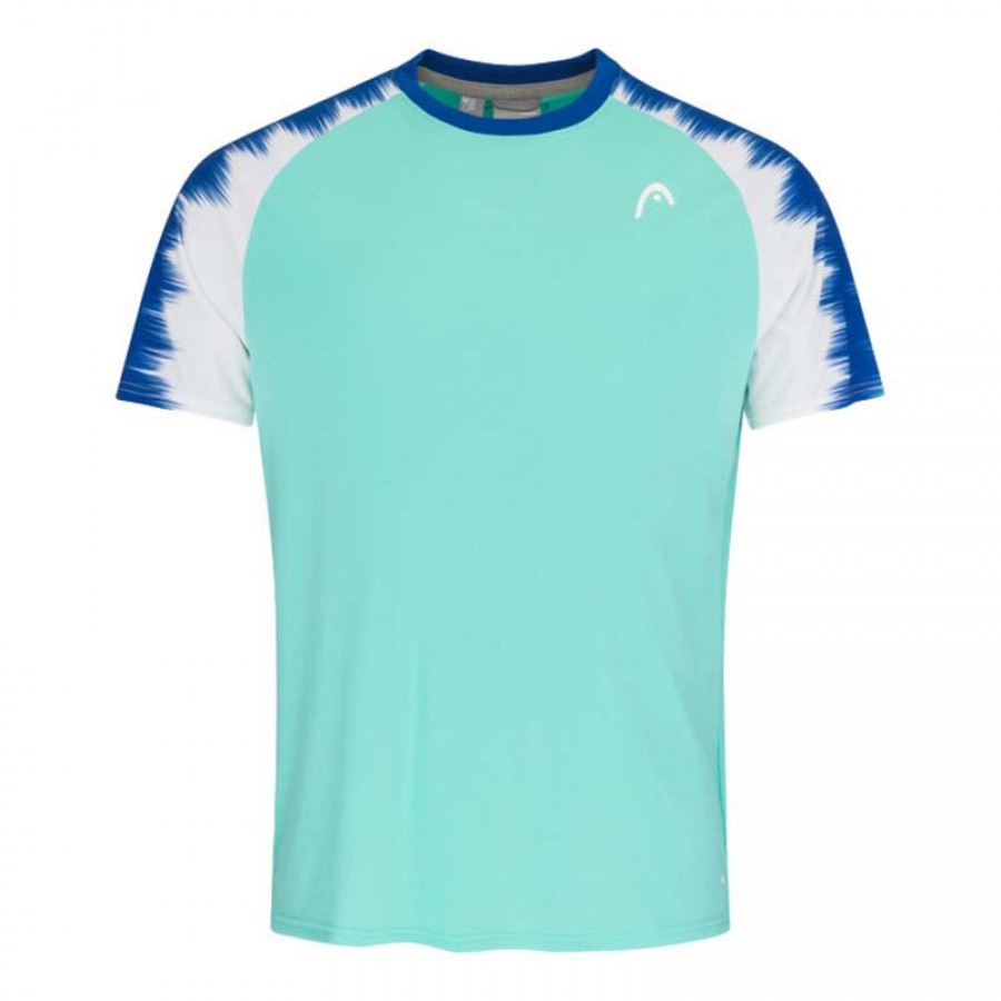 Camiseta Head Topspin Turquesa Visão de Impressão