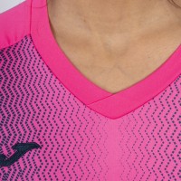 Camiseta Joma Supernova Rosa Fluor Marino Mujer