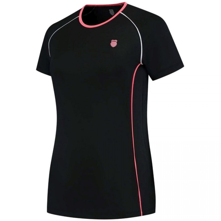 Camiseta Kswiss Hypercourt Crew 4 Negro Mujer