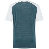 Camiseta Kswiss Hypercourt Mix Melange Crew Blanco Verde Petroleo