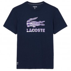 Camiseta Lacoste Daniil Medvedev Tenis Azul Marino Camiseta Lacoste Daniil Medvedev Tenis Azul Marino