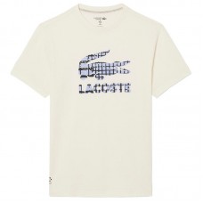 Camiseta Lacoste Daniil Medvedev Tenis Blanco Roto Camiseta Lacoste Daniil Medvedev Tenis Blanco Roto