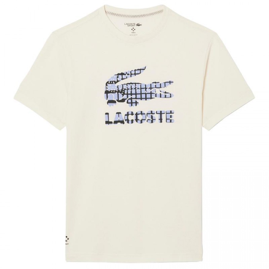 Camiseta Lacoste Daniil Medvedev Tenis Blanco Roto