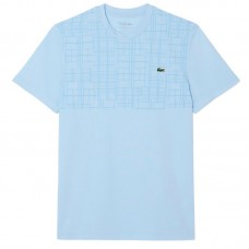 Camiseta Lacoste Novak Djokovic Ultra Dry Azul Pastel Camiseta Lacoste Novak Djokovic Ultra Dry Azul Pastel