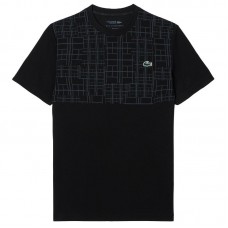 Camiseta Lacoste Novak Djokovic Ultra Dry Negro Camiseta Lacoste Novak Djokovic Ultra Dry Negro