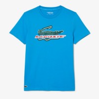 T-shirt Lacoste Sport Algodon Ecologico Blu