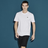 T-shirt Lacoste Sport Ricamo Blanco Logo Verde