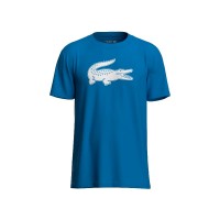 T-shirt Lacoste Sport Crocodile 3D Bleu Blanc