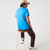 Camiseta Lacoste Sport Cocodrilo 3D Azul Blanco