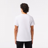 Maglietta Lacoste Sport Logo Blanco Nero