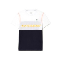 Lacoste Sport Medvedev T-shirt Branco Azul Laranja