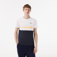 Lacoste Sport Medvedev T-shirt Branco Azul Laranja