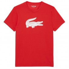 Lacoste Sport Rouge Blanc T-Shirt Lacoste Sport Rouge Blanc T-Shirt