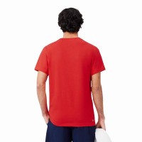 Lacoste Sport Rosso Bianco Maglietta