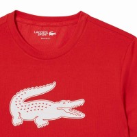 Lacoste Sport Rosso Bianco Maglietta
