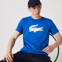 T-shirt Lacoste Sport traspirante blu