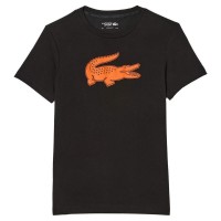 Lacoste Sport T-Shirt respiravel Preto Laranja