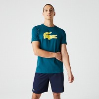 T-shirt Lacoste Sport traspirante verde giallo