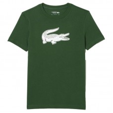 T-Shirt Lacoste Sport Respirant Vert Blanc