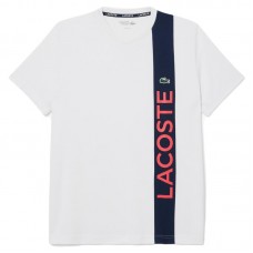 Lacoste Sport Ultra Dry Blanc T-Shirt Bleu Marine Lacoste Sport Ultra Dry Blanc T-Shirt Bleu Marine