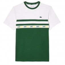 T-shirt Lacoste Ultra Dry Vert Blanc