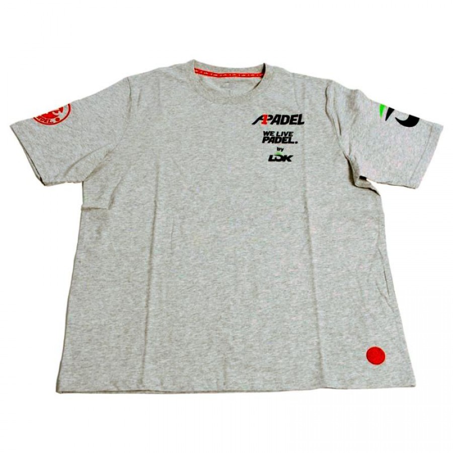 Camiseta Lok A1 Padel Bridger Gris Melange Mujer