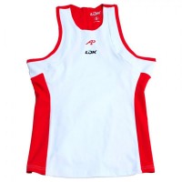 Lok A1 Padel Elk Bianco Rosso Maglietta da donna