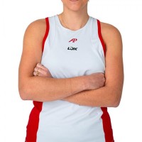 Lok A1 Padel Elk Bianco Rosso Maglietta da donna