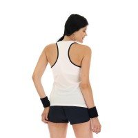 Camiseta Lotto Squadra II Blanco Negro Mujer