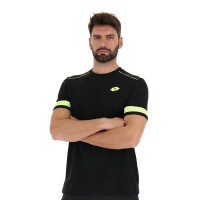 T-shirt Lotto Superrapida V Noir Jaune Fluor