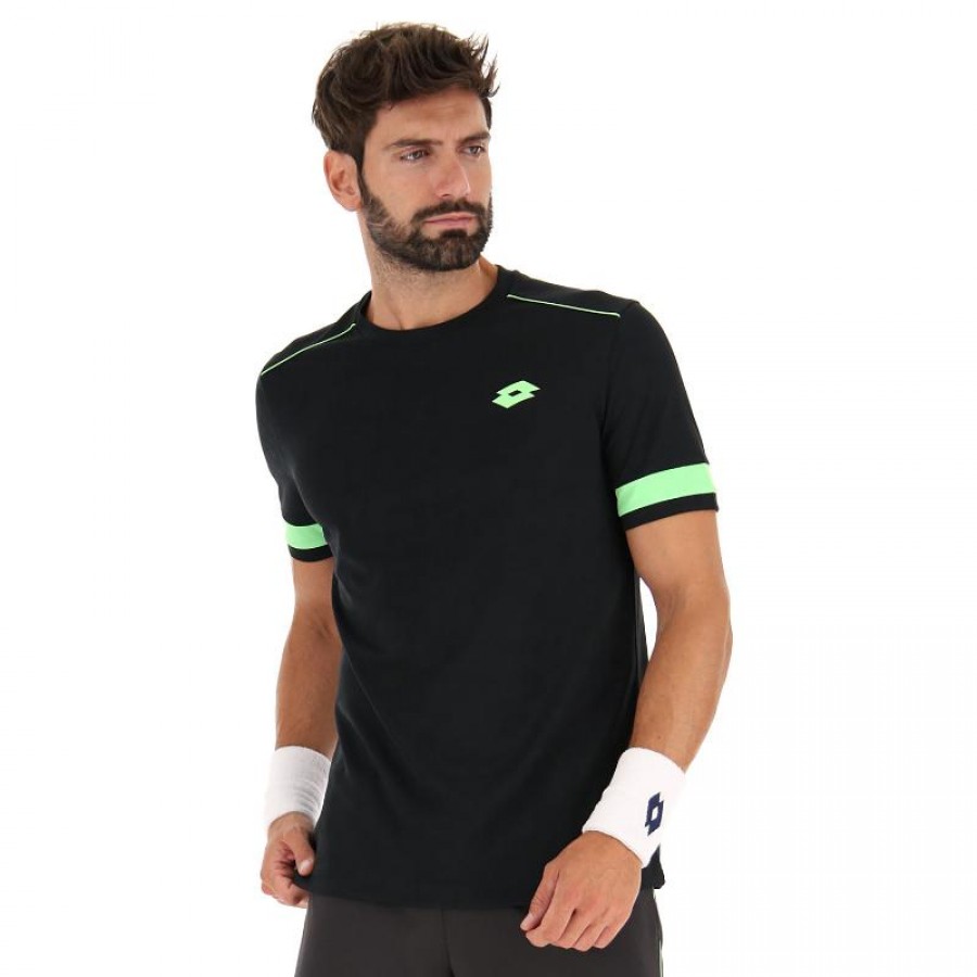 Camiseta Lotto Superrapida V Black Green Apple