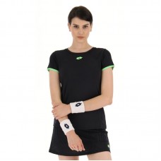 T-shirt Lotto Superrapida V Nero Verde Mela Donna T-shirt Lotto Superrapida V Nero Verde Mela Donna