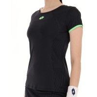 T-shirt Lotto Superrapida V Nero Verde Mela Donna