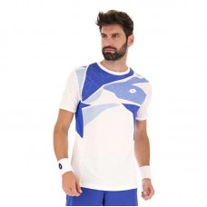 Camiseta Lotto Tech I D2 Blanco Brillo Azul Camiseta Lotto Tech I D2 Blanco Brillo Azul