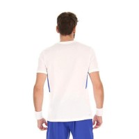 T-shirt Lotto Tech I D2 Blanc Bleu Brillant
