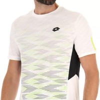 T-shirt Lotto Tech I D4 Blanc Vert