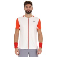 T-shirt Lotto Top IV Bianco Brillante Papavero Rosso