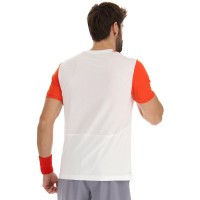T-shirt Lotto Top IV Bianco Brillante Papavero Rosso