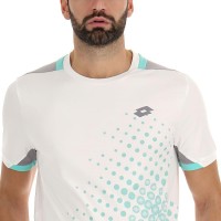 T-shirt Lotto Top IV Bianco Brillante Verde Turchese Verde Grigio