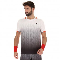 Camiseta Lotto Top IV Negro Blanco Brillante Camiseta Lotto Top IV Negro Blanco Brillante